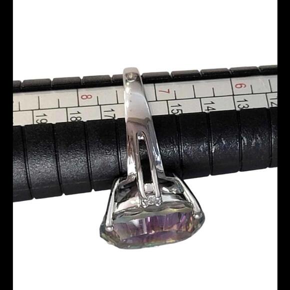 925 Sterling Silver and Mystic Topaz Gemstone Statement Ring Size 7.75 - Picture 6 of 6